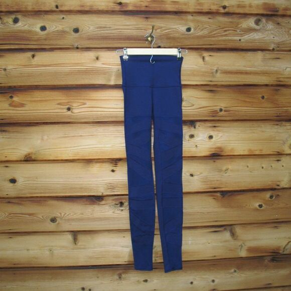 Lululemon Wunder Under Pant (Hi-Rise) (Tech Mesh) Hero Blue 2 - Picture 4 of 10